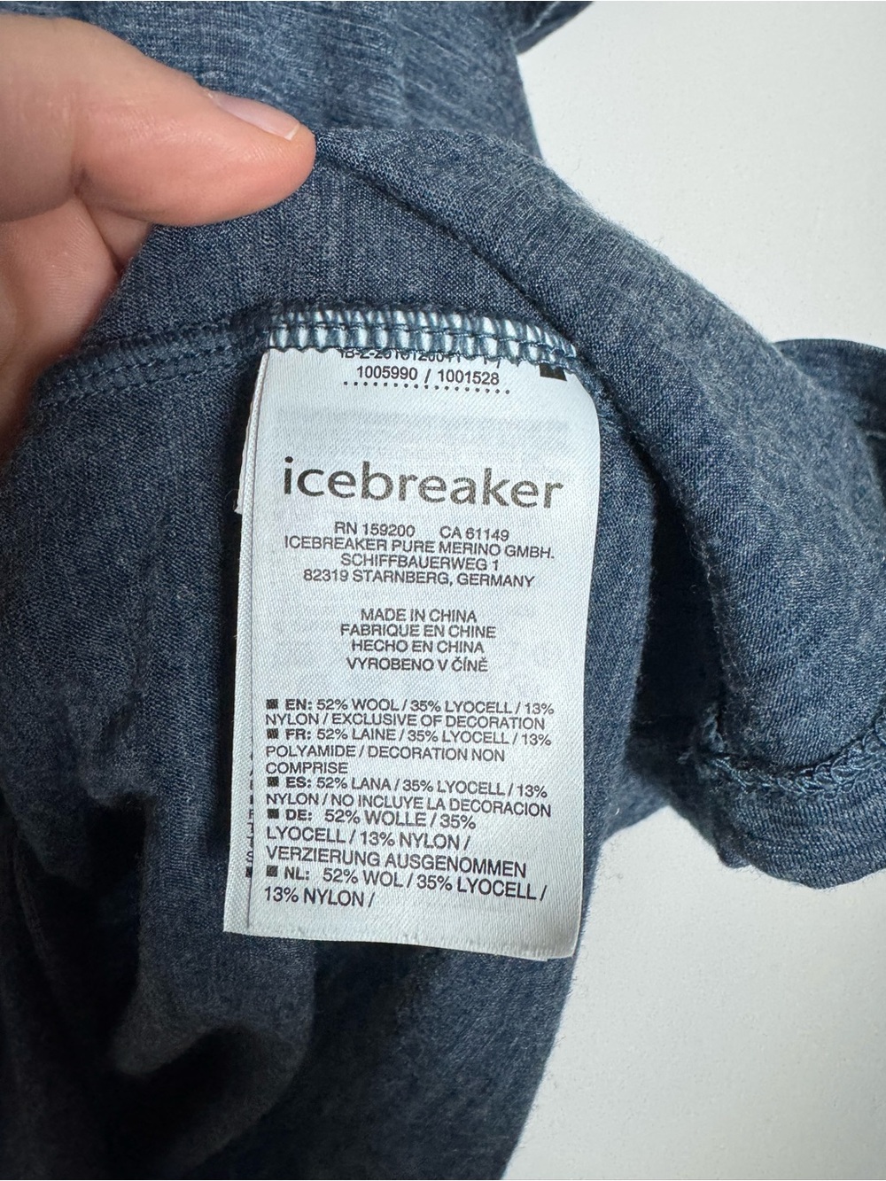Men’s Icebreaker wool blend cool lite t-shirt in denim blue Size XXL - Picture 6 of 8